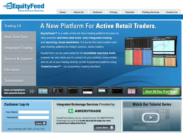 Trading Stocks Online with EquityFeed